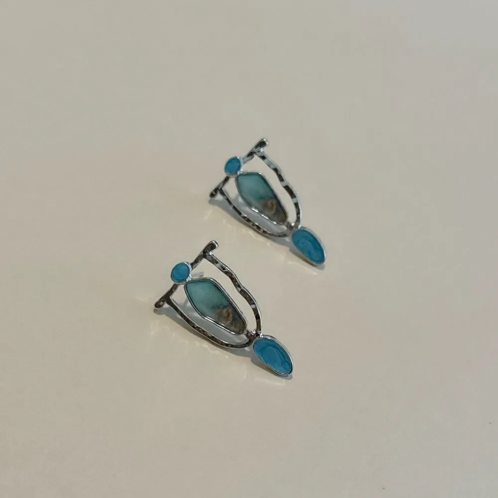 Boho geo earrings N1037 - Picture 2 of 4